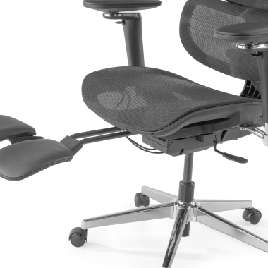 sedia ergonomica nero erghos x2 rete transpirante braccioli regolabili 5d doppio supporto lombare poggiatesta poggiapiedi estensibile 9
