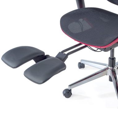 sedia ergonomica rosso erghos x2 rete transpirante braccioli regolabili 5d doppio supporto lombare poggiatesta poggiapiedi estensibile 10