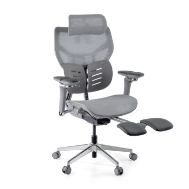 sedia ergonomica grigio erghos x3 rete transpirante braccioli regolabili 5d doppio supporto lombare poggiatesta 1