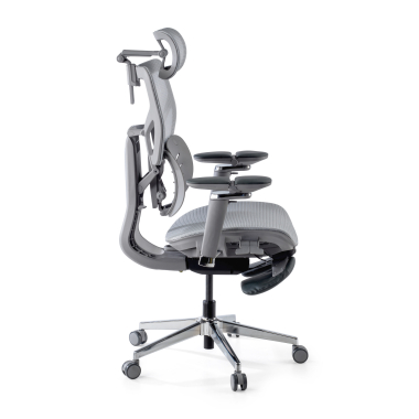 sedia ergonomica grigio erghos x3 rete transpirante braccioli regolabili 5d doppio supporto lombare poggiatesta 11