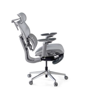sedia ergonomica grigio erghos x3 rete transpirante braccioli regolabili 5d doppio supporto lombare poggiatesta 12