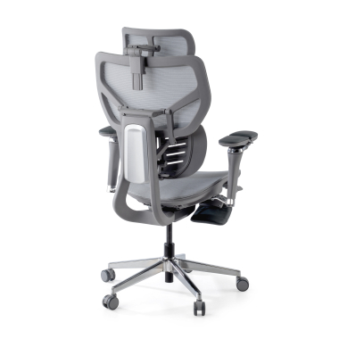 sedia ergonomica grigio erghos x3 rete transpirante braccioli regolabili 5d doppio supporto lombare poggiatesta 13