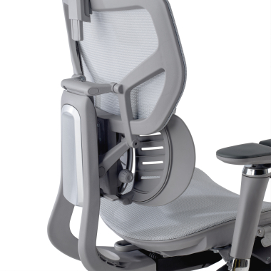 sedia ergonomica grigio erghos x3 rete transpirante braccioli regolabili 5d doppio supporto lombare poggiatesta 10