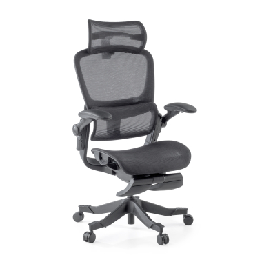 sedia ergonomica nero erghos x1 rete transpirante braccioli regolabili 3d doppio supporto lombare poggiatesta 12