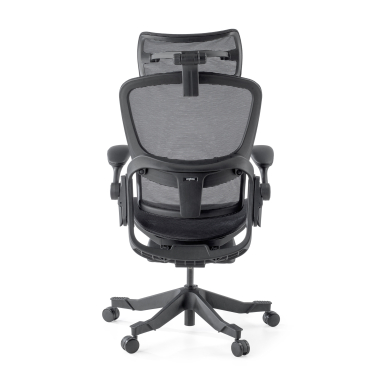 sedia ergonomica nero erghos x1 rete transpirante braccioli regolabili 3d doppio supporto lombare poggiatesta 9