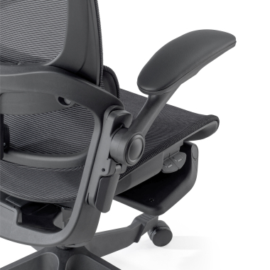 sedia ergonomica nero erghos x1 rete transpirante braccioli regolabili 3d doppio supporto lombare poggiatesta 8