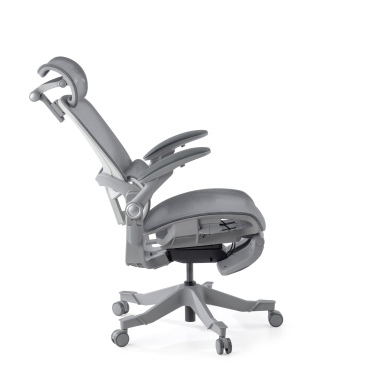 sedia ergonomica bianco grigio erghos x1 rete transpirante braccioli regolabili 3d doppio supporto lombare poggiatesta 10