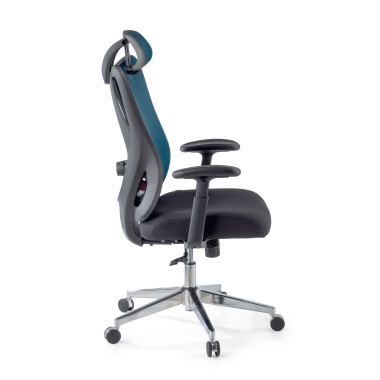 sedia ergonomica blu matrix rete transpirante braccioli mobili supporto lombare poggiatesta 4