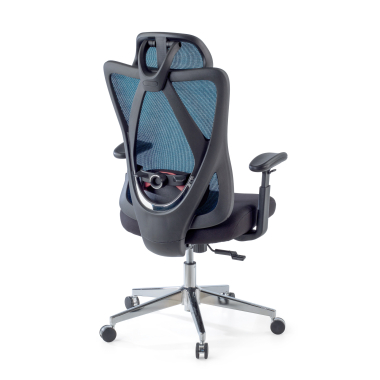 sedia ergonomica blu matrix rete transpirante braccioli mobili supporto lombare poggiatesta 8