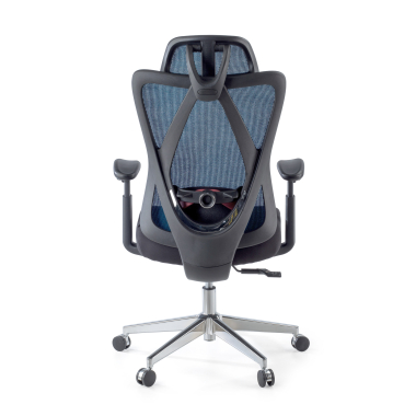 sedia ergonomica blu matrix rete transpirante braccioli mobili supporto lombare poggiatesta 7