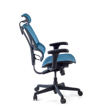 sedia ergonomica blu sedia da ufficio rete transpirante braccioli regolabili 3d supporto lombare poggiatesta 6