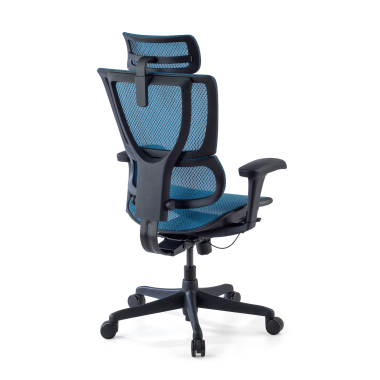sedia ergonomica blu sedia da ufficio rete transpirante braccioli regolabili 3d supporto lombare poggiatesta 7