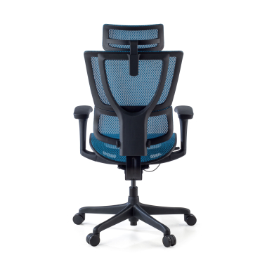 sedia ergonomica blu sedia da ufficio rete transpirante braccioli regolabili 3d supporto lombare poggiatesta 8