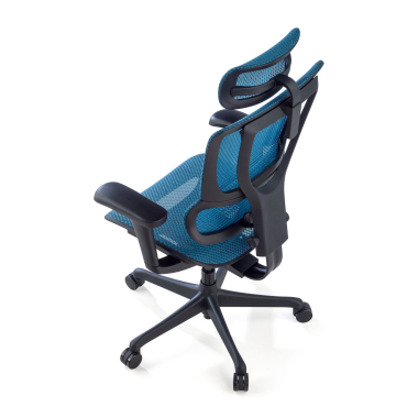 sedia ergonomica blu sedia da ufficio rete transpirante braccioli regolabili 3d supporto lombare poggiatesta 9