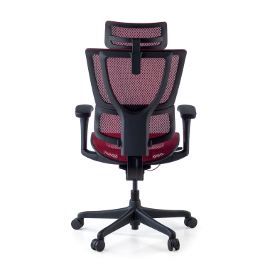sedia ergonomica rosso sedia da ufficio rete transpirante braccioli regolabili 3d supporto lombare poggiatesta 5