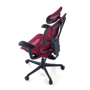 sedia ergonomica rosso sedia da ufficio rete transpirante braccioli regolabili 3d supporto lombare poggiatesta 9