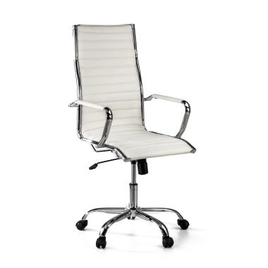 Sedia ufficio design Vogue, Struttura cromata, schienale alto