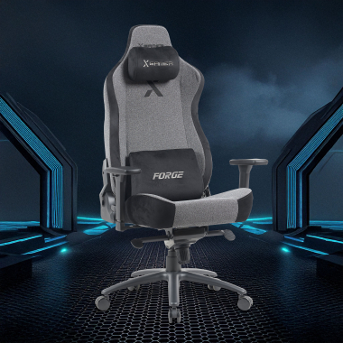 sedia gaming grigio forge tessuto braccioli regolabili 3d cuscino lombare e cervicale poggiatesta 11