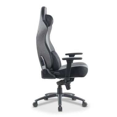 sedia gaming grigio forge tessuto braccioli regolabili 3d cuscino lombare e cervicale poggiatesta 10