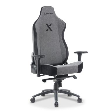 sedia gaming grigio forge tessuto braccioli regolabili 3d cuscino lombare e cervicale poggiatesta 1