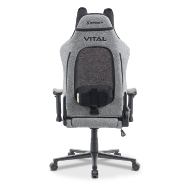 sedia gaming grigio vital tessuto braccioli mobili cuscino poggiatesta poggiatesta 11
