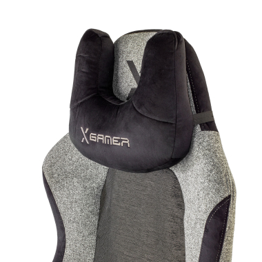 sedia gaming grigio vital tessuto braccioli mobili cuscino poggiatesta poggiatesta 8