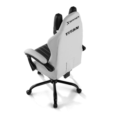 sedia gaming bianco nero titan ecopelle braccioli ribaltabili cuscino poggiatesta poggiatesta 12