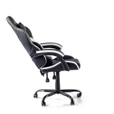 sedia gaming bianco nero mist ecopelle braccioli ribaltabili cuscino poggiatesta poggiatesta 5