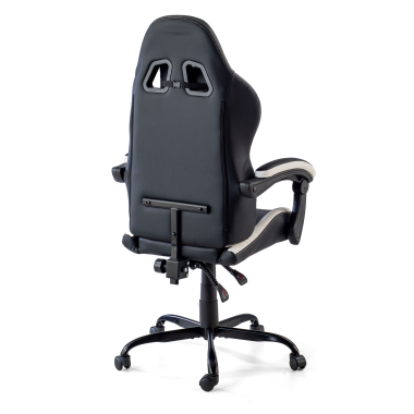 sedia gaming bianco nero mist ecopelle braccioli ribaltabili cuscino poggiatesta poggiatesta 11