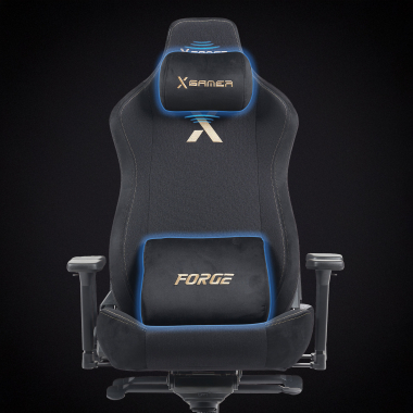 sedia gaming nero forge tessuto braccioli regolabili 3d cuscino lombare e cervicale poggiatesta 8