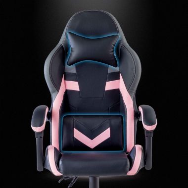 sedia gaming rosa mist ecopelle braccioli ribaltabili cuscino poggiatesta poggiatesta 7