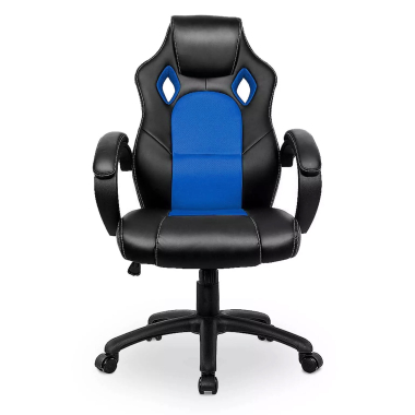sedia gaming blu racer ecopelle braccioli fissi 3