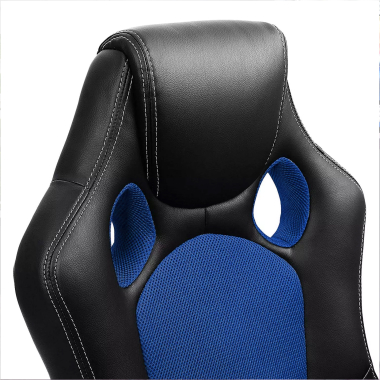 sedia gaming blu racer ecopelle braccioli fissi 6