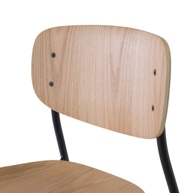 sedia da conferenza naturale 4 gambe legno di plastica senza braccioli 4