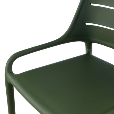 sedia da conferenza verde senza bracci di plastica senza braccioli 6