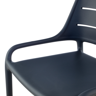 sedia da conferenza grigio senza bracci di plastica senza braccioli 7