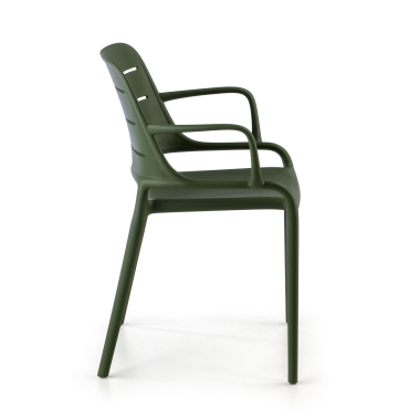 sedia da conferenza verde con bracci di plastica braccioli fissi 4