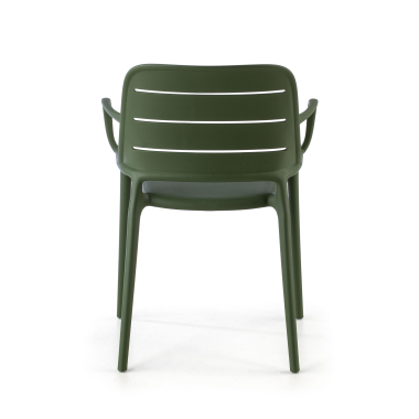 sedia da conferenza verde con bracci di plastica braccioli fissi 9