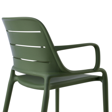 sedia da conferenza verde con bracci di plastica braccioli fissi 5