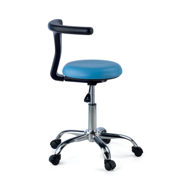 sgabello da lavoro e da laboratorio blu clinicpro di plastica senza braccioli 4