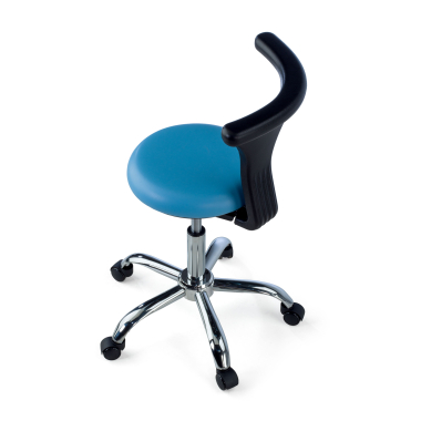 sgabello da lavoro e da laboratorio blu clinicpro di plastica senza braccioli 5