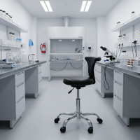 Sgabello medico dentista per clinica, estetista, schienale ergonomico