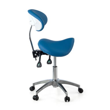 sgabello da lavoro e da laboratorio blu ergo clinic di plastica senza braccioli 3