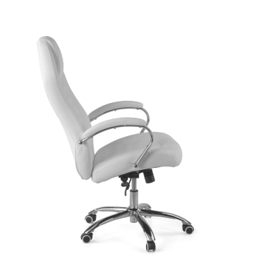 poltrona da ufficio bianco pioneer ecopelle braccioli imbottiti 6