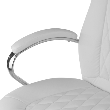 poltrona da ufficio bianco pioneer ecopelle braccioli imbottiti 8