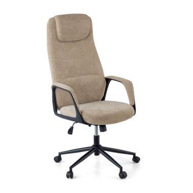 poltrona da ufficio beige denmark tessuto braccioli imbottiti poggiatesta 1