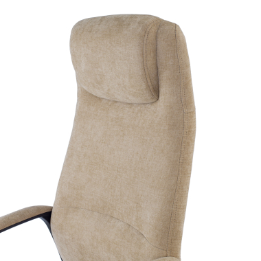 poltrona da ufficio beige denmark tessuto braccioli imbottiti poggiatesta 5