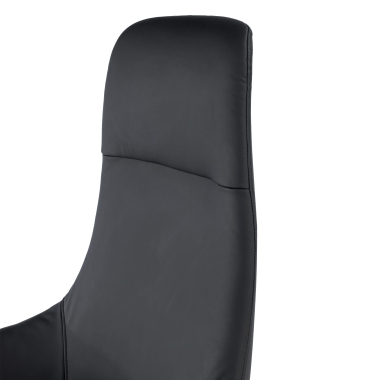 poltrona da ufficio nero luxus ecopelle braccioli imbottiti 9