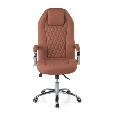 poltrona da ufficio marrone pioneer ecopelle braccioli imbottiti 4