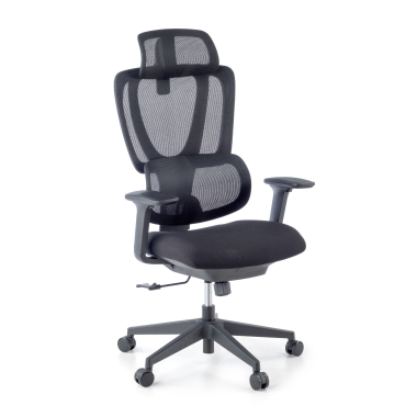 sedia ergonomica nero essenza rete transpirante braccioli regolabili 3d doppio supporto lombare poggiatesta 1